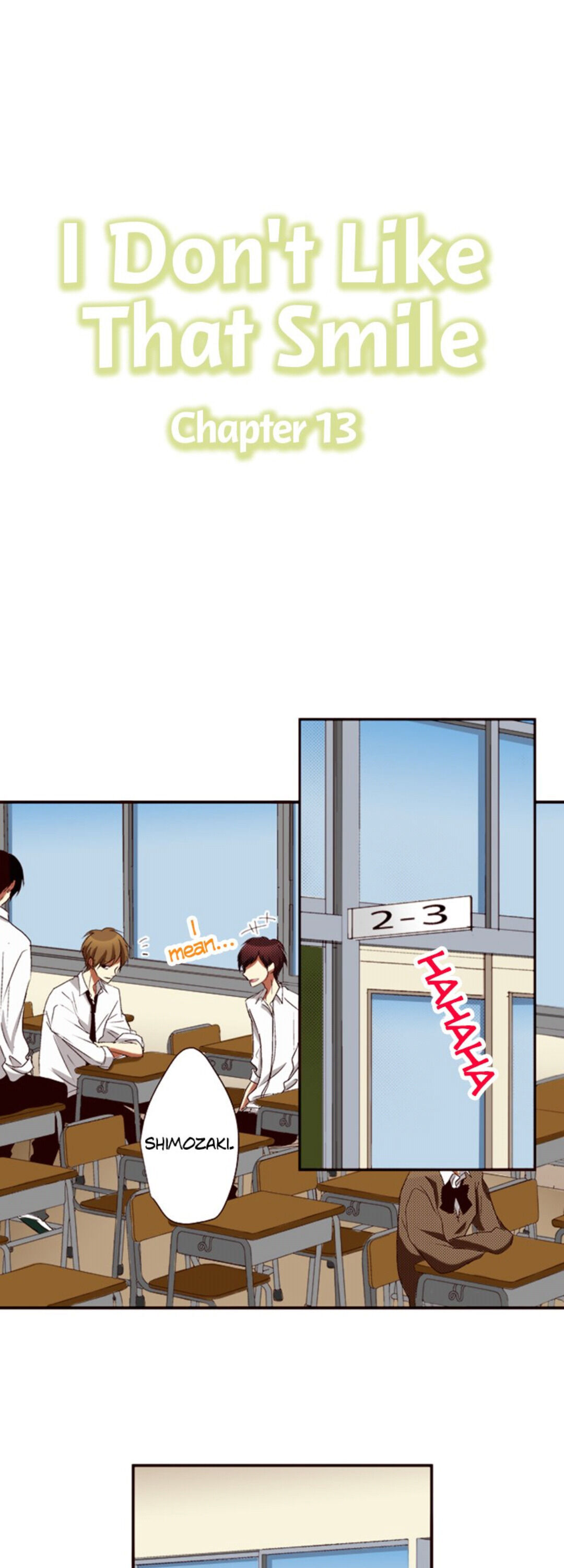 I Don’t Like That Smile Chapter 13 - page 1