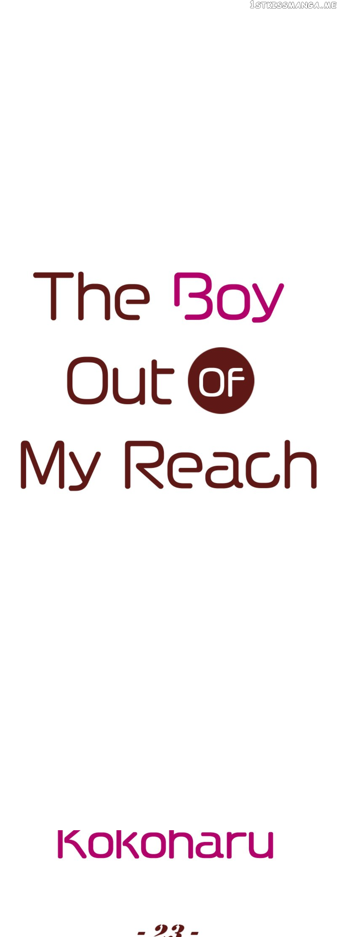 The Boy Out Of My Reach Chapter 23 - page 1