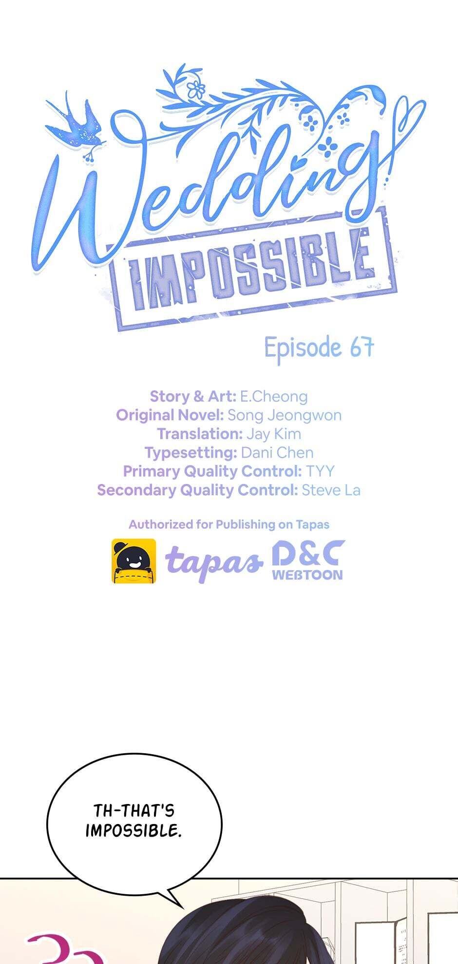 Wedding Impossible chapter 67 - page 1