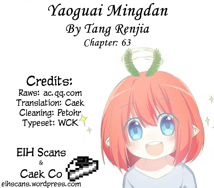 Yaoguai Mingdan Chapter 63 - page 1