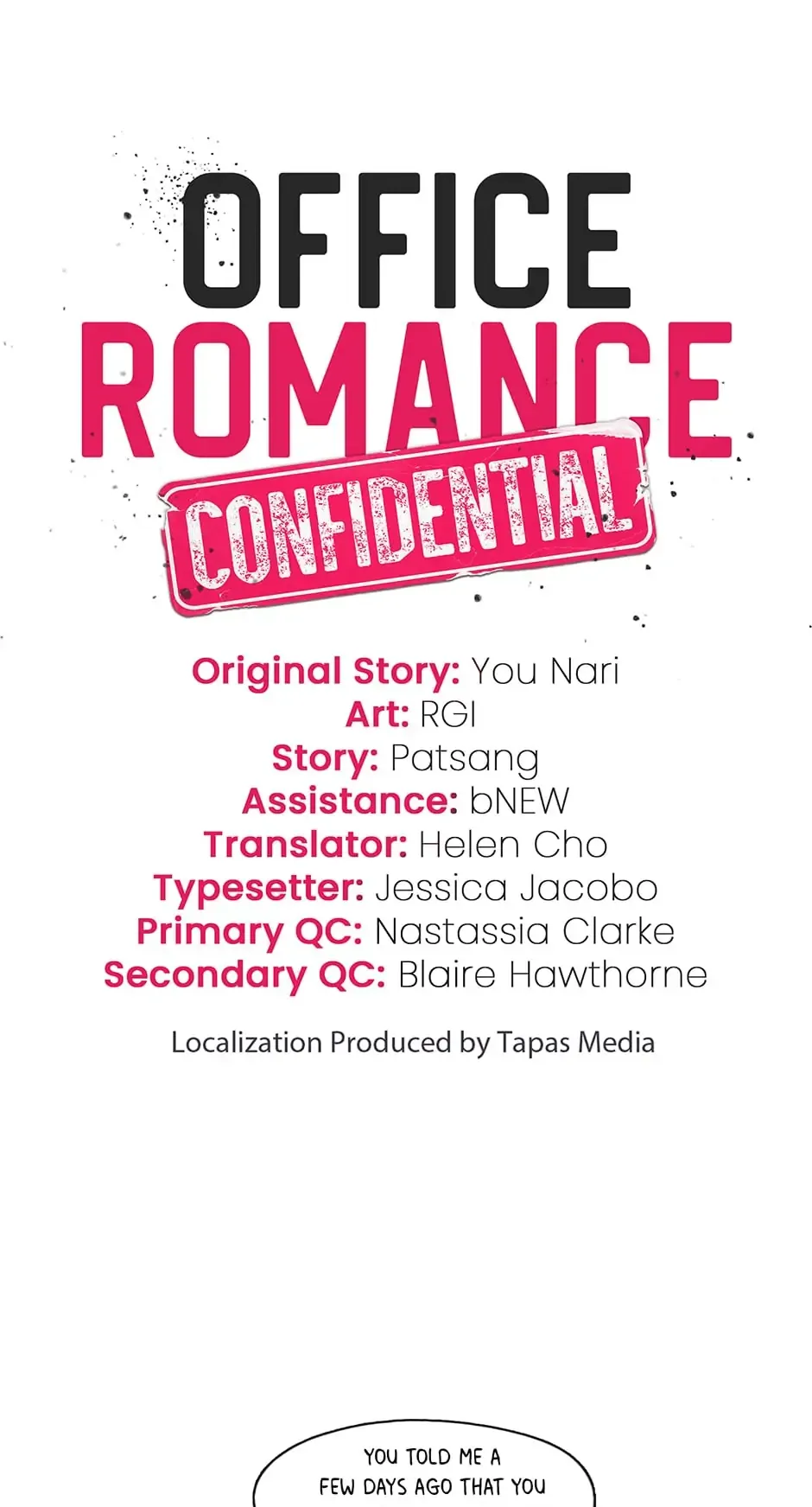 Office Romance Confidential Chapter 71 - page 1