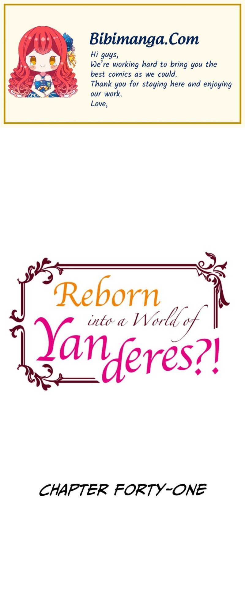 Reborn into a World of Yanderes?! Chapter 41 - page 1