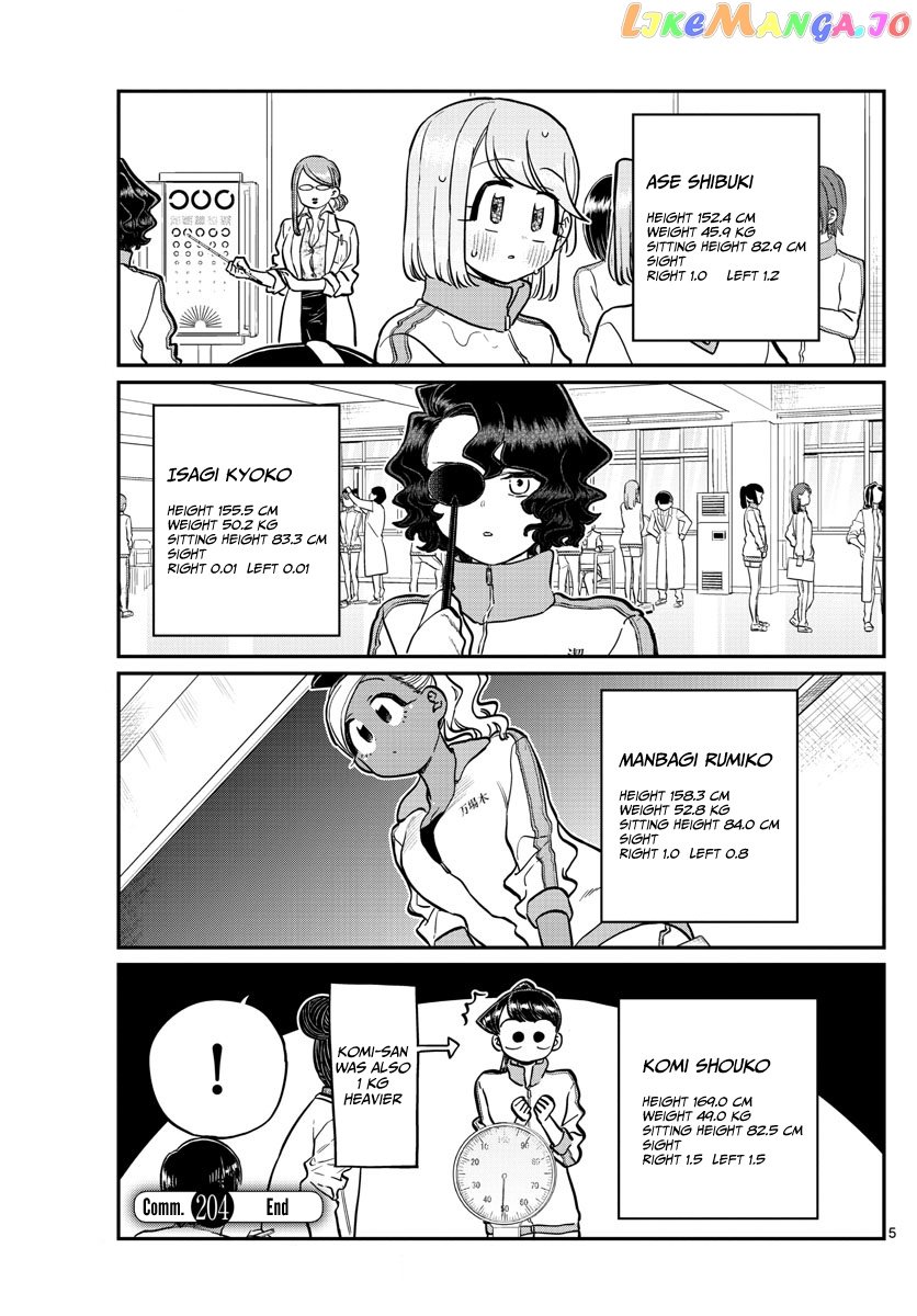 Komi-san wa Komyushou Desu chapter 204 - page 5