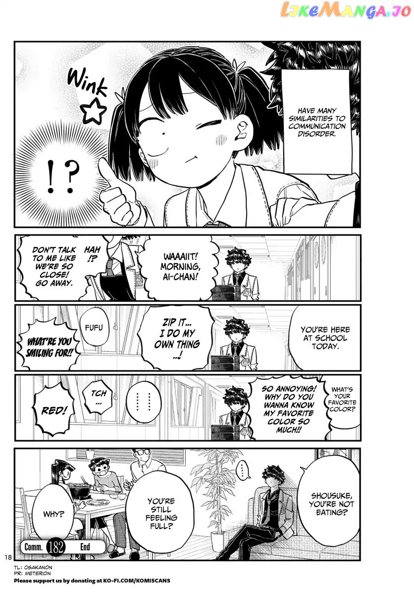 Komi-san wa Komyushou Desu chapter 182 - page 18