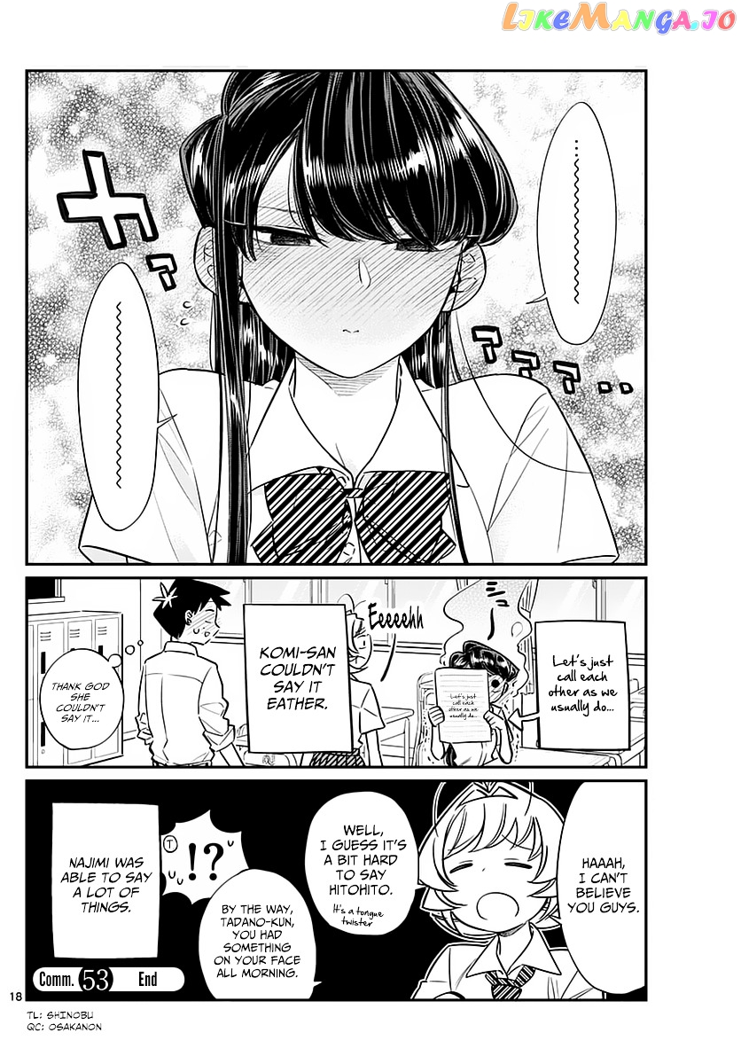 Komi-san wa Komyushou Desu chapter 53 - page 10