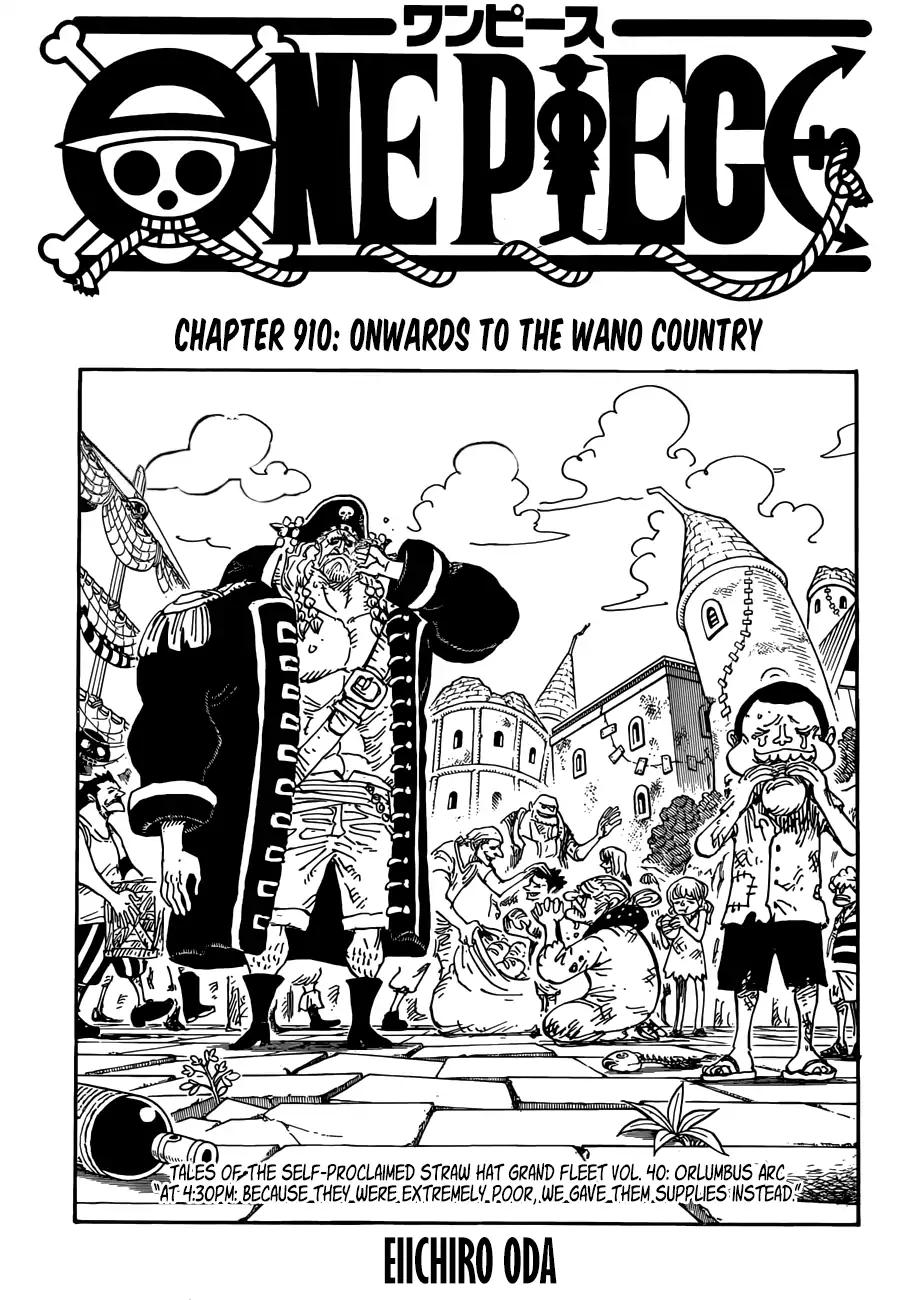 One Piece chapter 910 - page 1