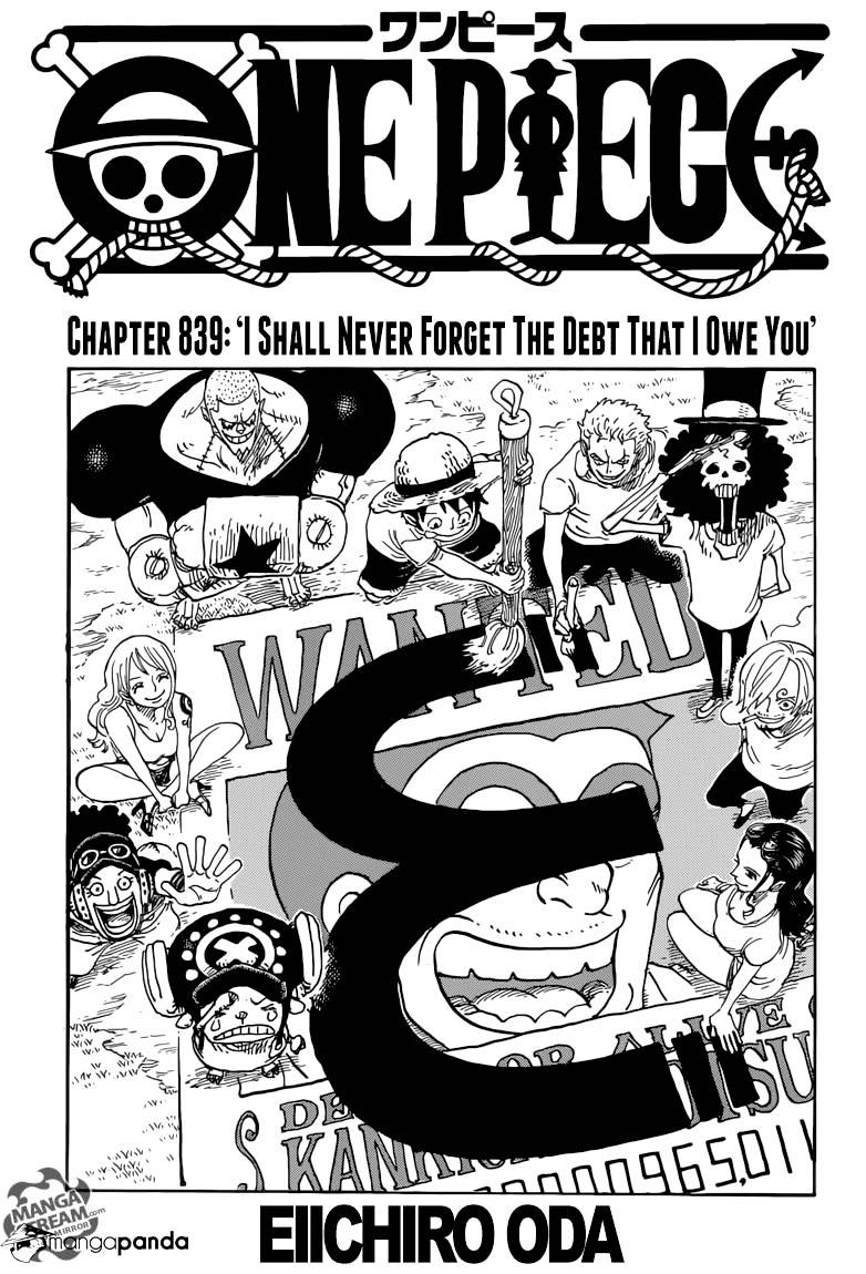 One Piece chapter 839 - page 1