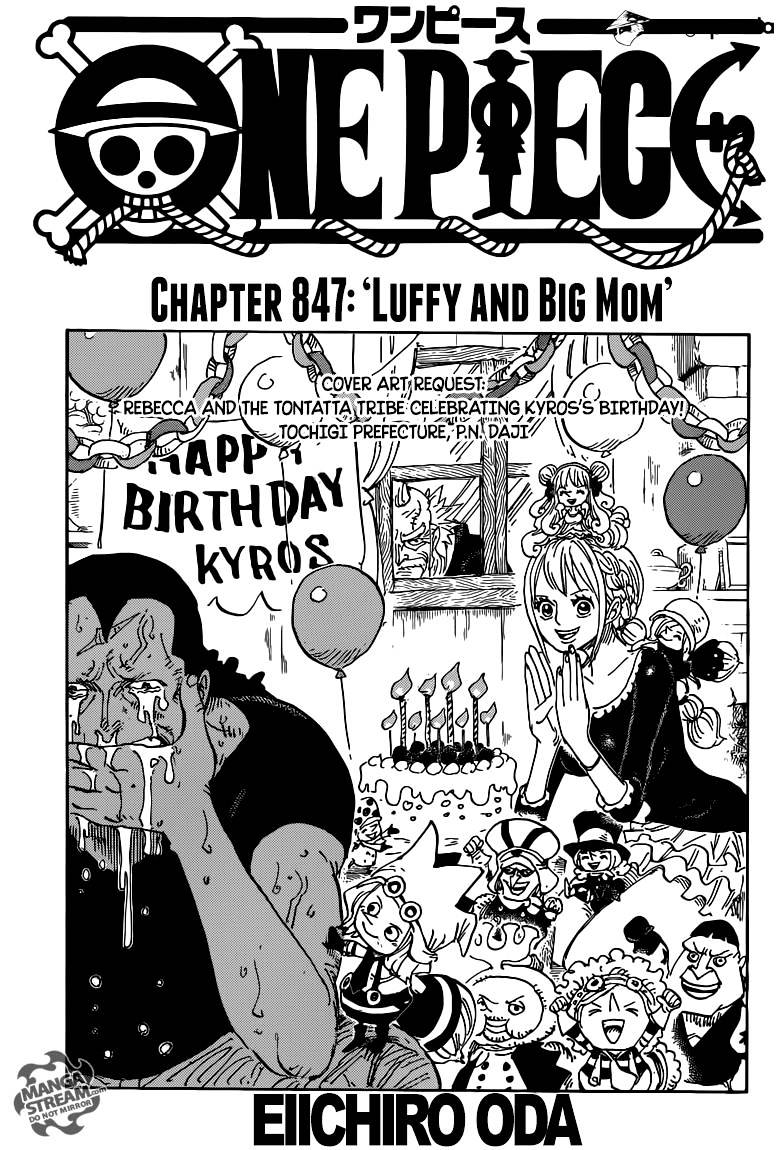 One Piece chapter 847 - page 1