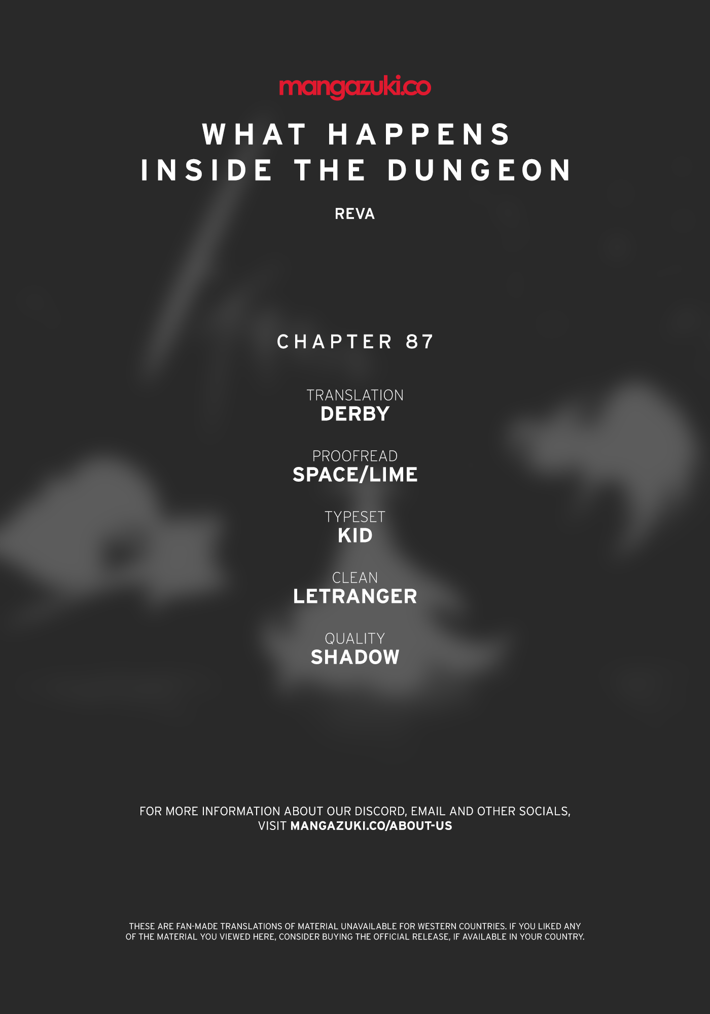 What Happens Inside the Dungeon chapter 87 - page 1