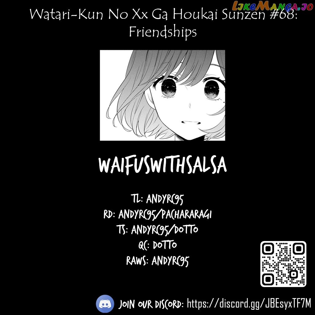 Watari-kun no xx ga Houkai Sunzen chapter 68 - page 1