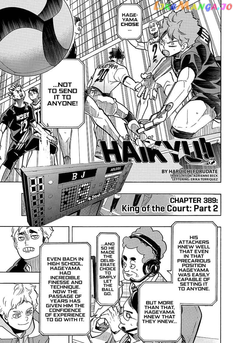 Haikyuu!! chapter 389 - page 1