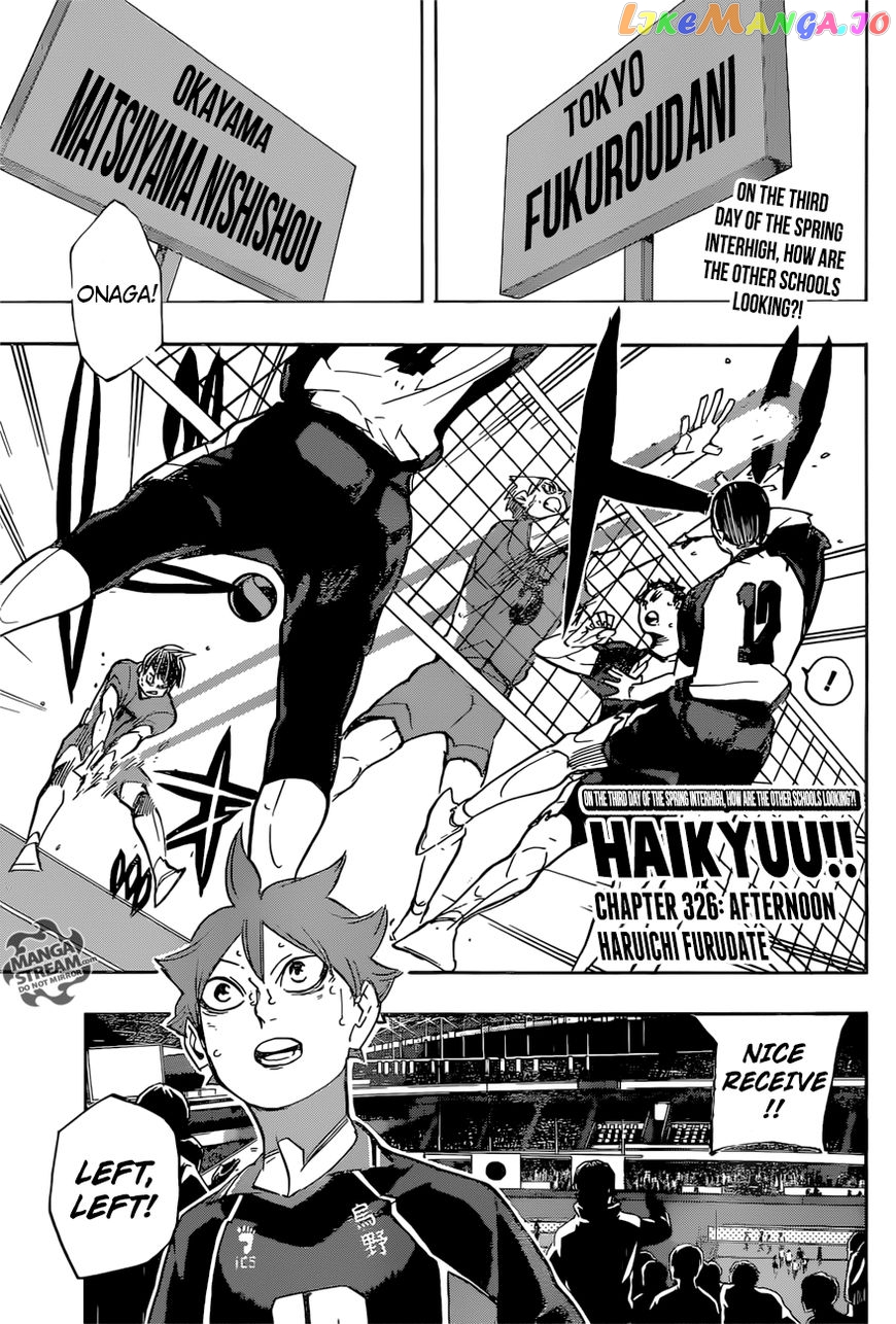 Haikyuu!! - Manga chapter 326 - page 1