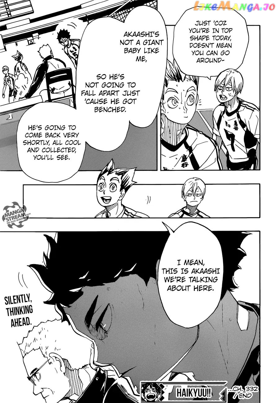 Haikyuu!! - Manga chapter 332 - page 18