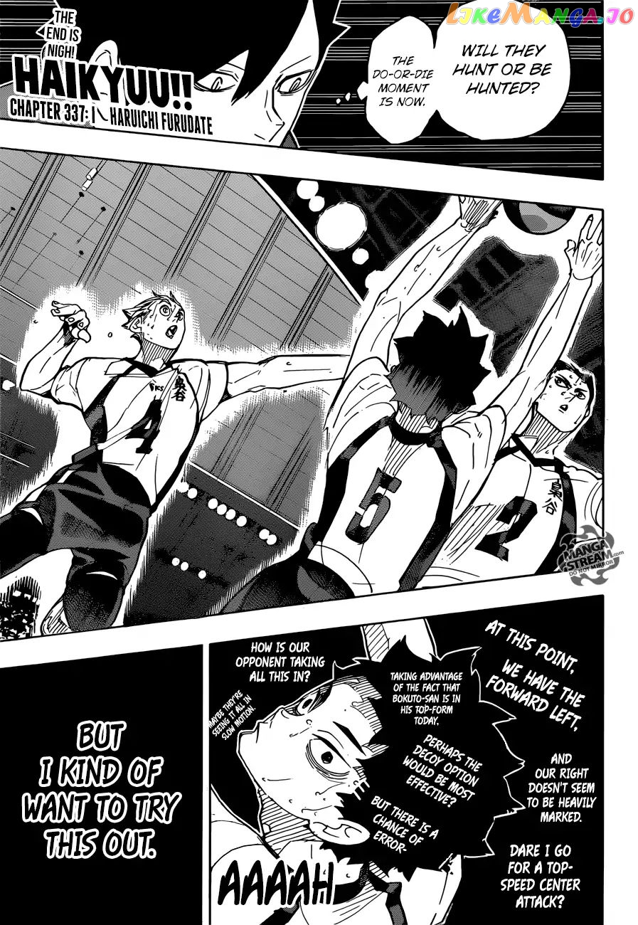 Haikyuu!! - Manga chapter 337 - page 1