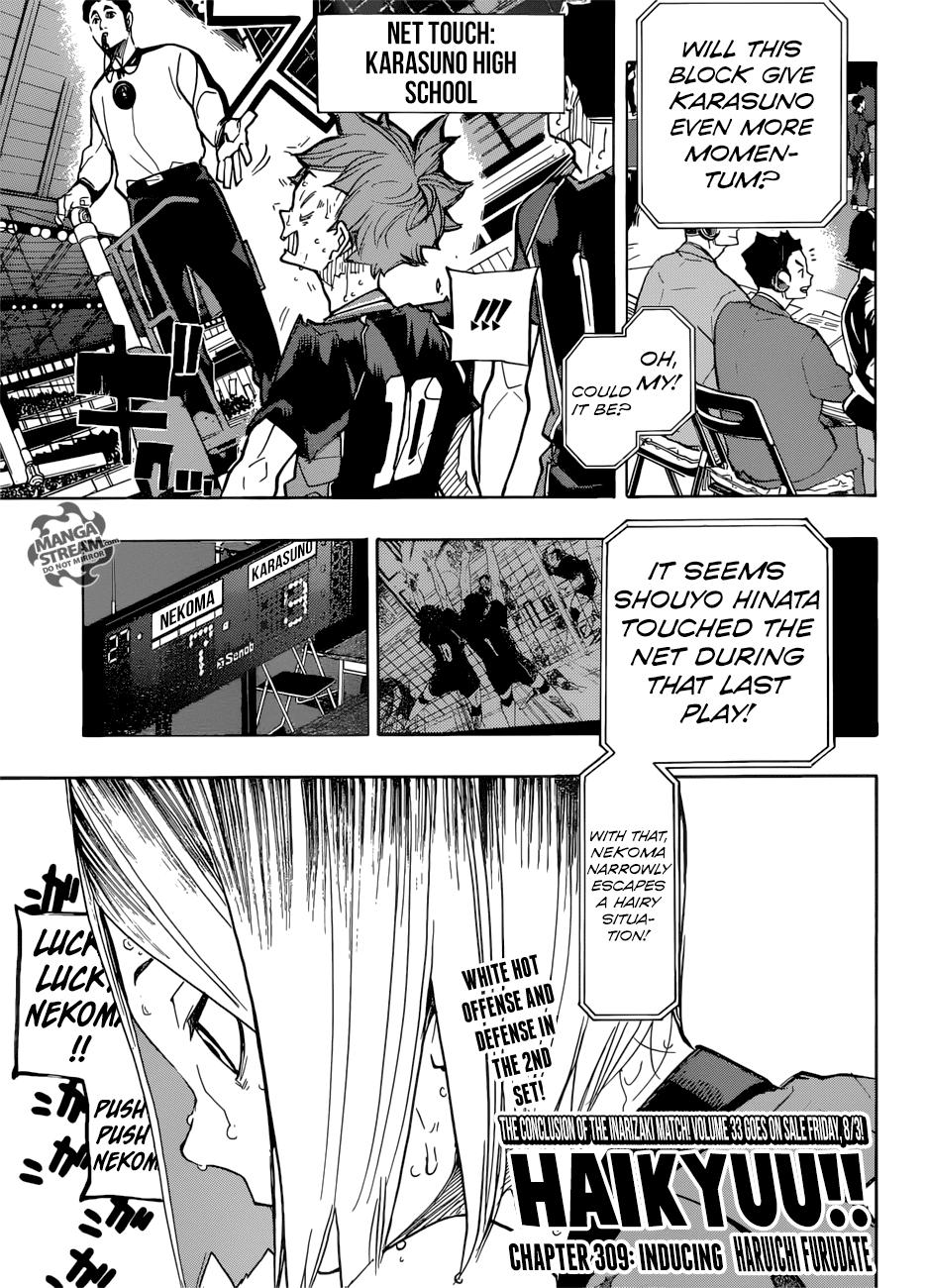 Haikyuu!! - Manga chapter 309 - page 1