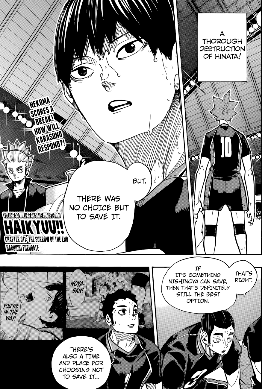 Haikyuu!! - Manga chapter 311 - page 1