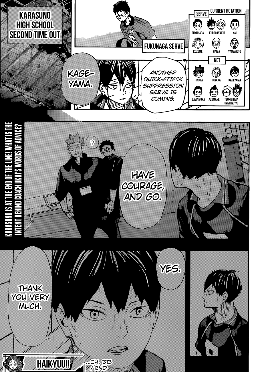 Haikyuu!! - Manga chapter 313 - page 20