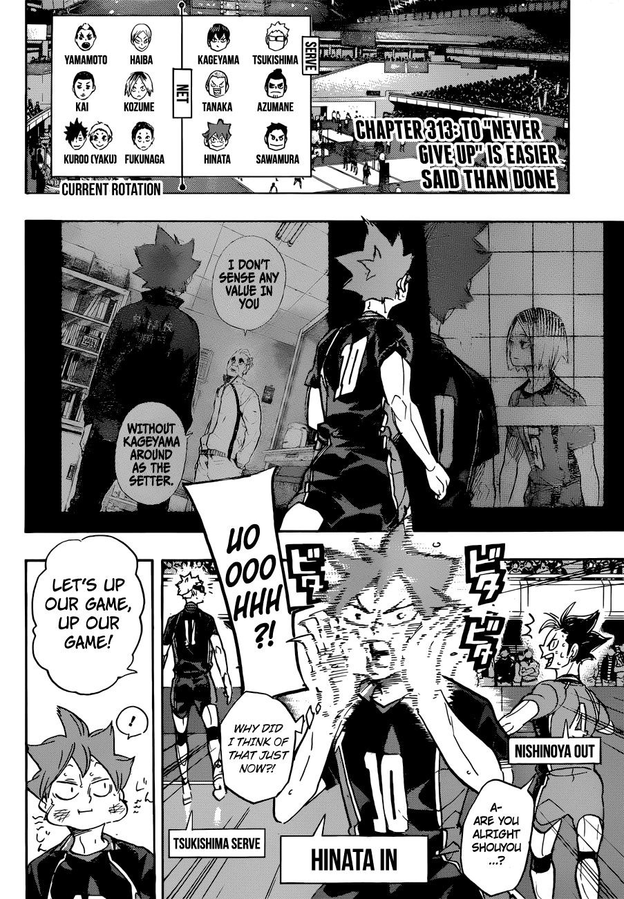 Haikyuu!! - Manga chapter 313 - page 4