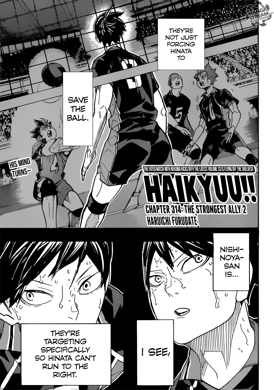 Haikyuu!! - Manga chapter 314 - page 1