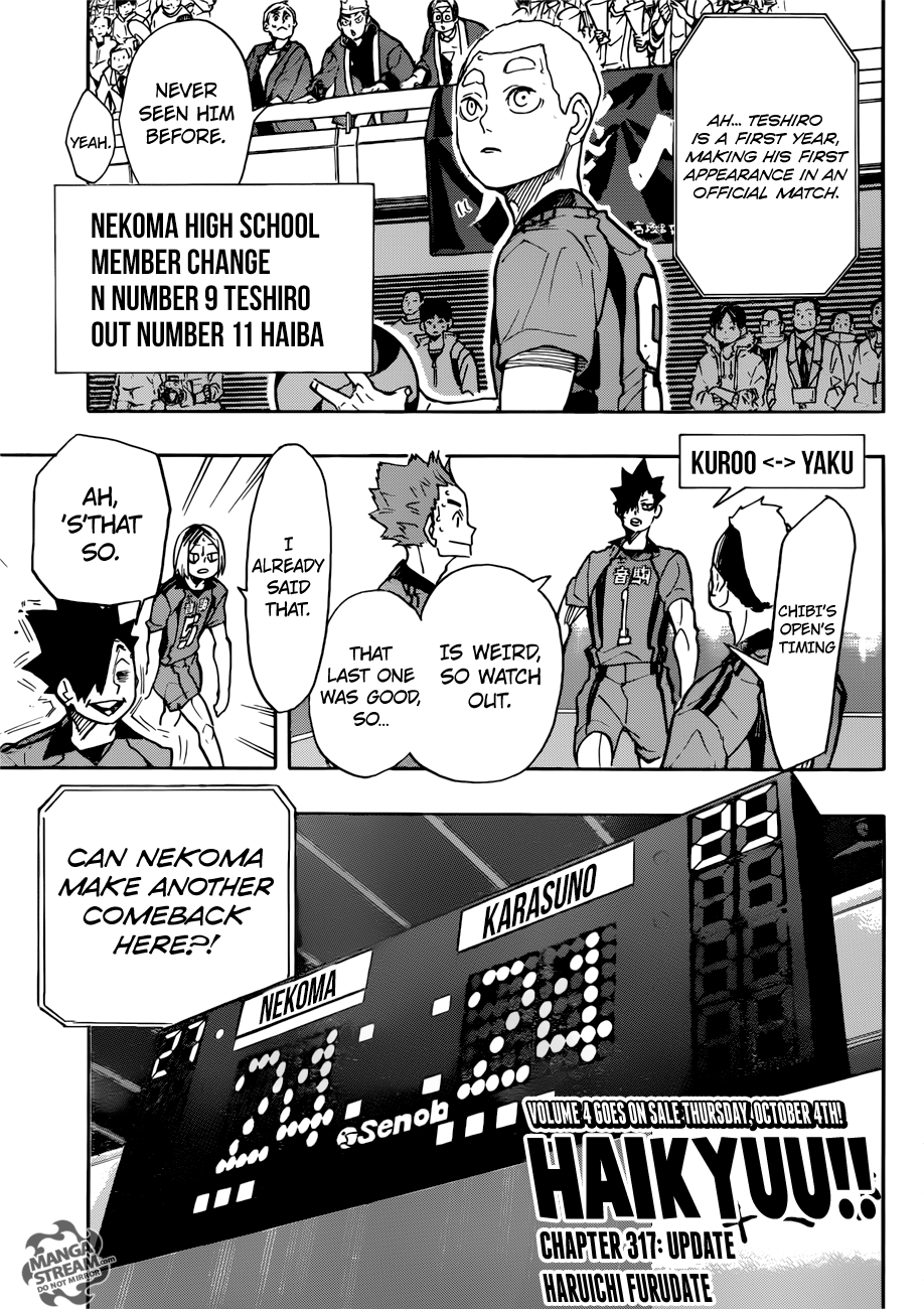 Haikyuu!! - Manga chapter 317 - page 1