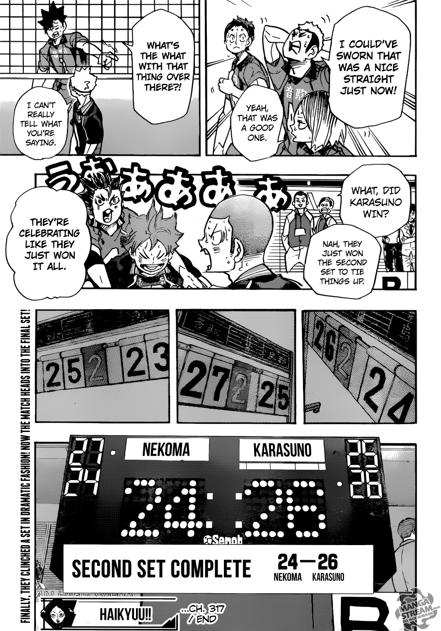 Haikyuu!! - Manga chapter 317 - page 18