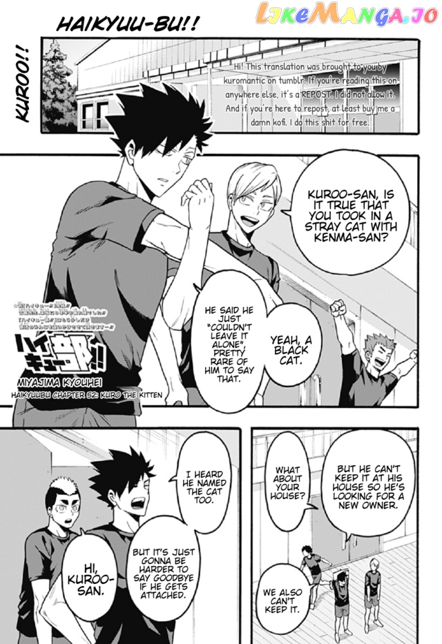 Haikyuu-bu!! chapter 52 - page 1