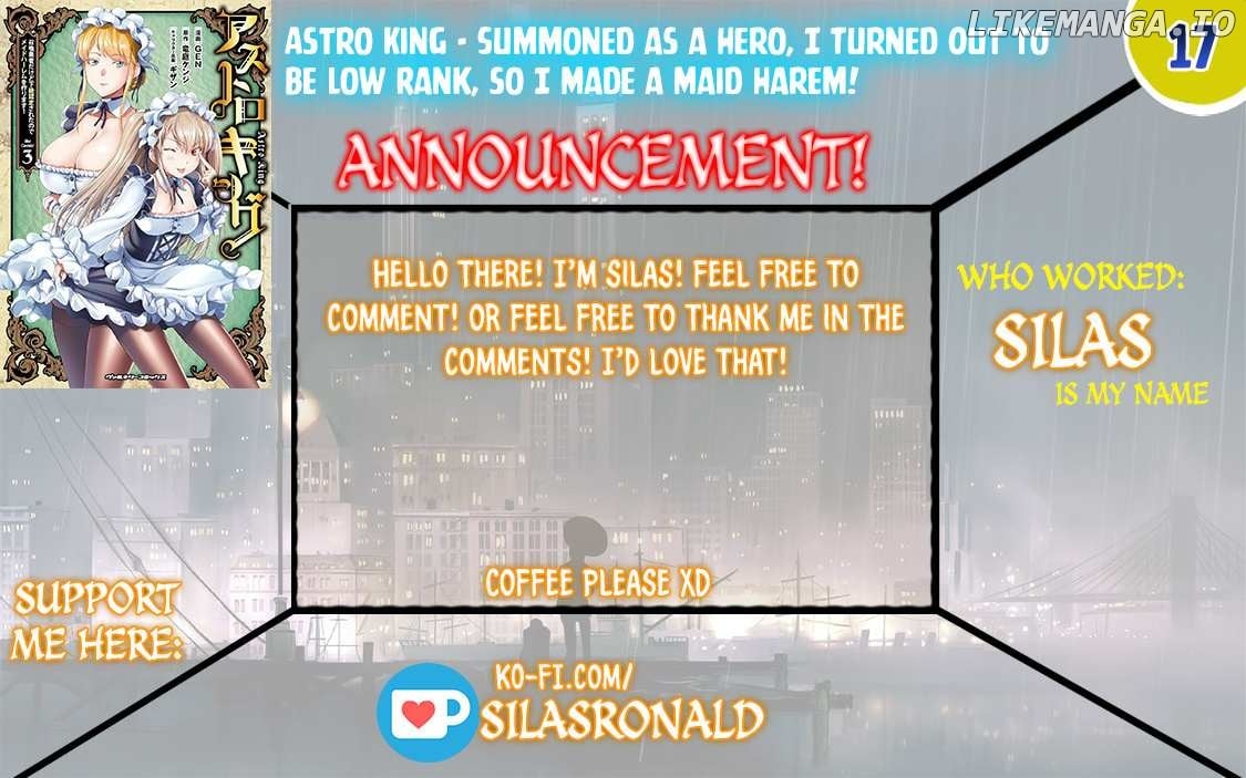 Astro King – Summoned As A Hero, I Turned Out To Be Low Rank, So I Made A Maid Harem! Chapter 17 - page 1