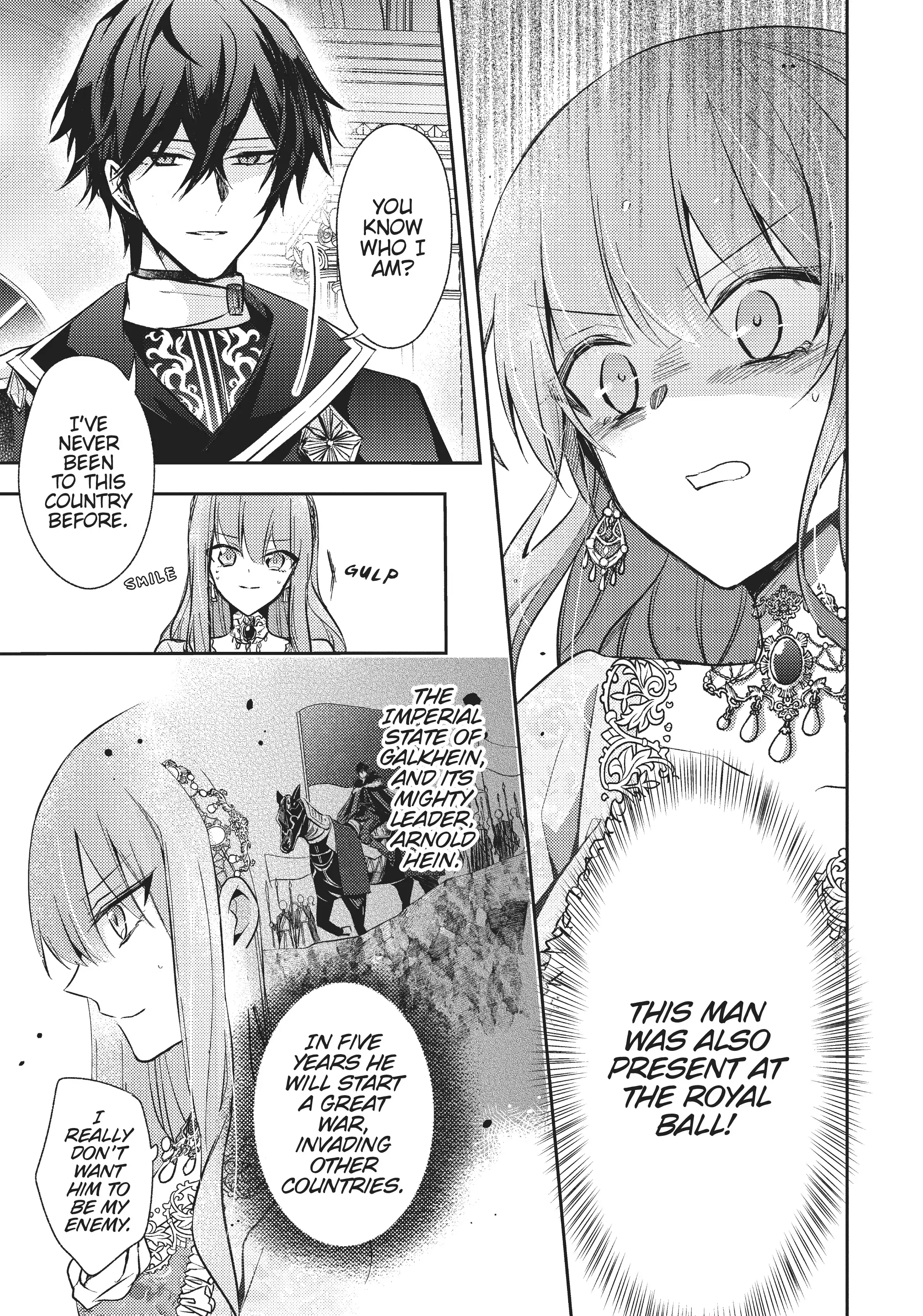 Loop 7-kaime no Akuyaku Reijou wa, Moto Tekikoku de Juukimama na Hanayome Seikatsu o Mankitsu Suru Chapter 1 - page 23