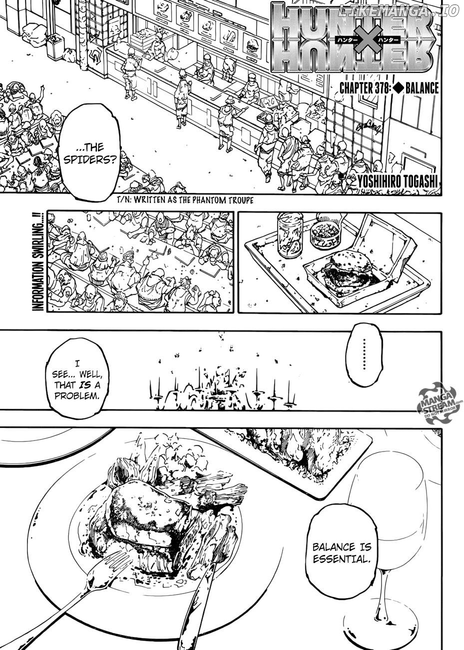 Hunter X Hunter chapter 378 - page 1