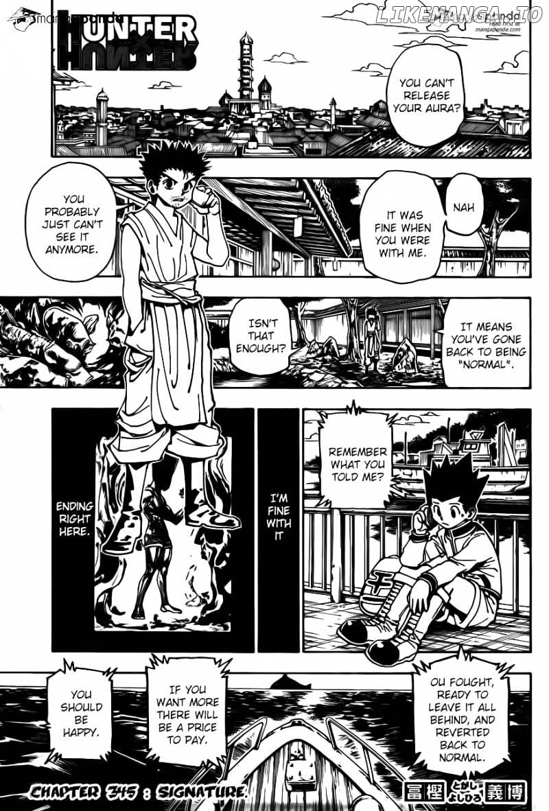 Hunter X Hunter chapter 345 - page 1