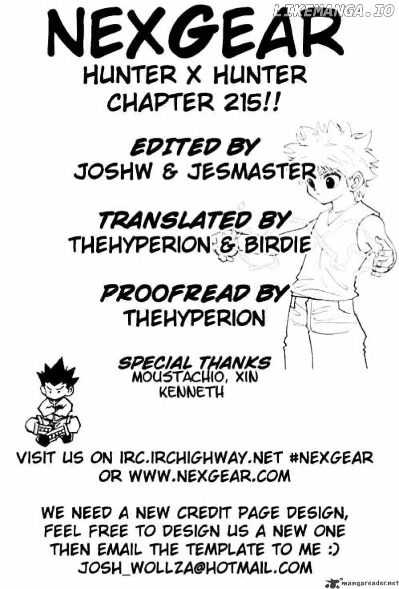 Hunter X Hunter chapter 215 - page 1