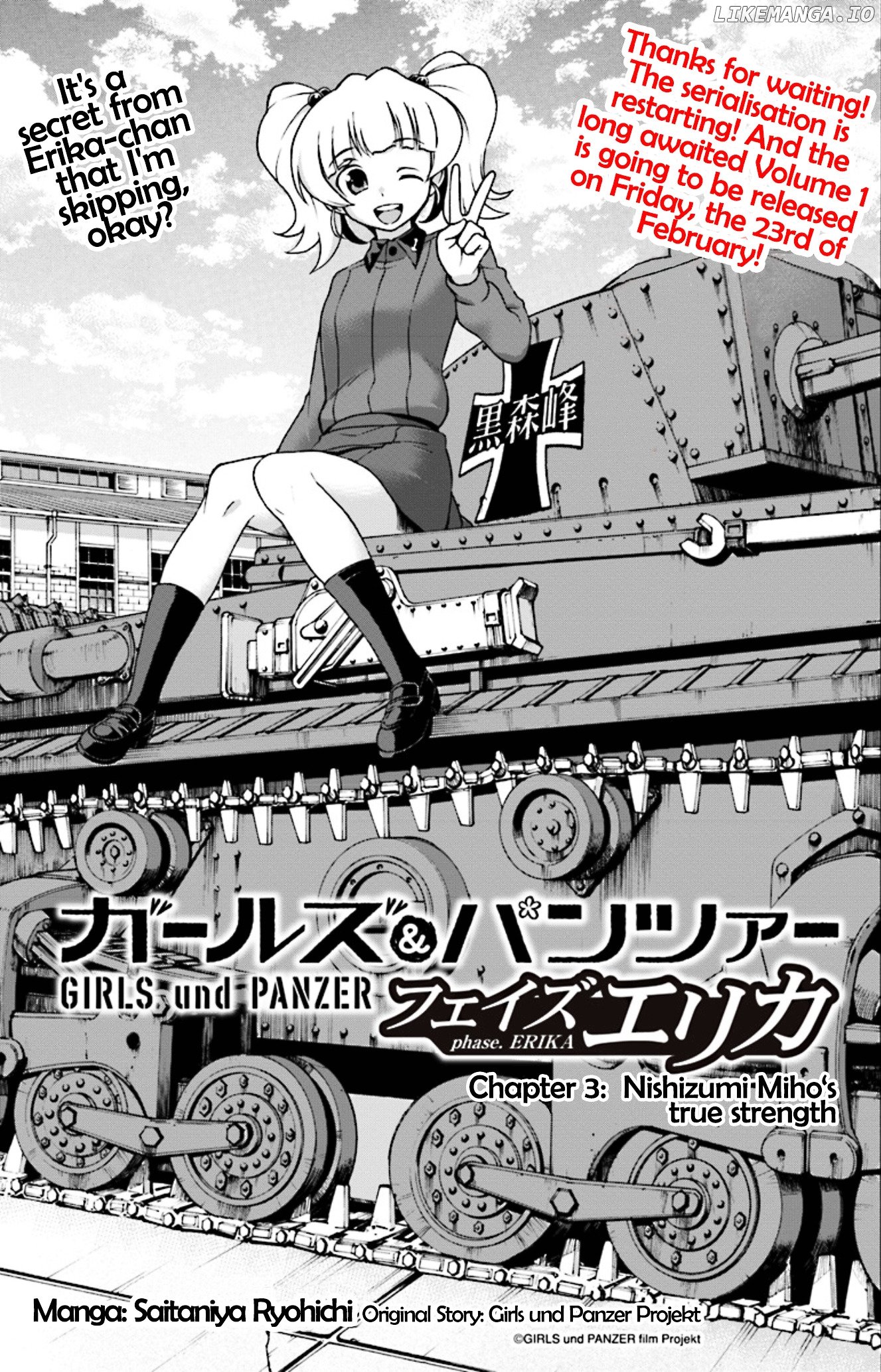 GIRLS und PANZER - phase.ERIKA chapter 3 - page 1