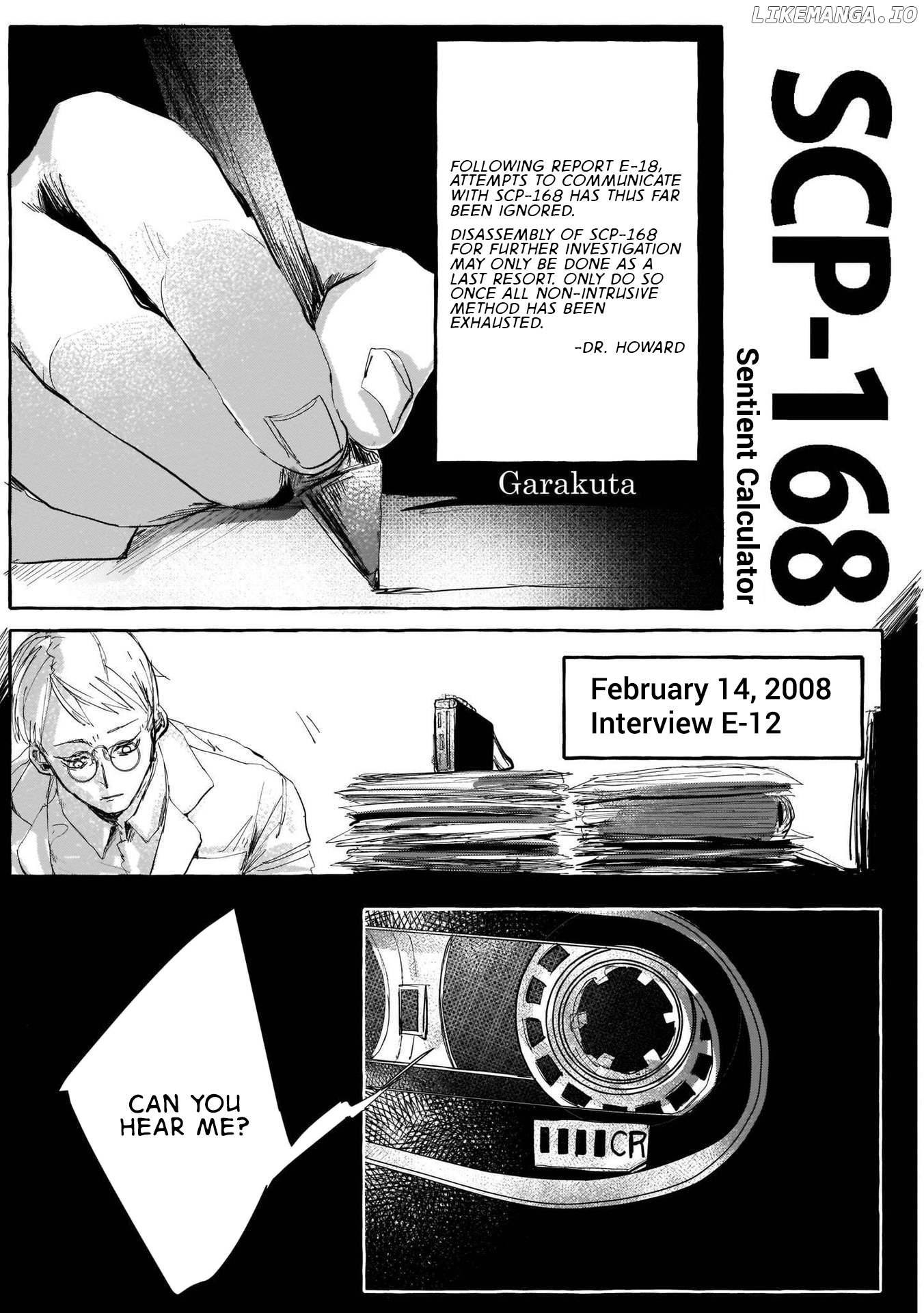 SCP Comic Anthology - KI chapter 4 - page 1