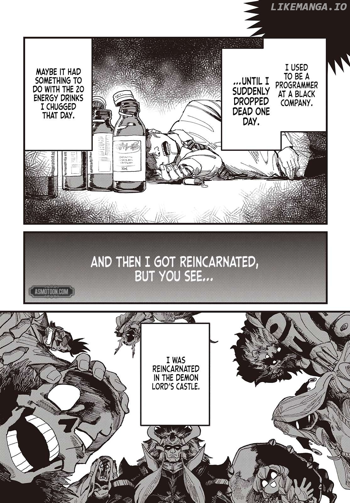 The Hidden Cubs of the LASTBOSS ~A former corporate programmer reincarnated in a demon king's castle is free to develop a "MAGIC CODE" at will.~ Chapter 1 - page 2